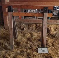 Set of 2 Wooden Saw horses, 3 ft H X 4 ft L