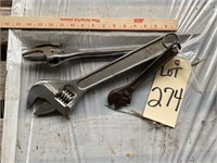 Crescent wrenches- 3 pc