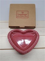 Longaberger Pottery Heart PLate NIB