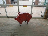 Large metal handmade pig