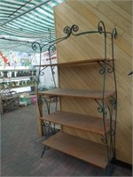 Wrought iron 4-tier shelf