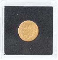 Coin 1907 Mexican Five Peso Gold Coin