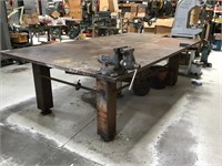 Large Steel Welding Table w/ Vise
