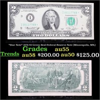 *Star Note* 1976 $2 Green Seal Federal Reserve Not