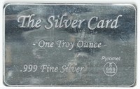 Coin Pyromet - 1 Oz. - .999 Fine Silver Wallet Bar