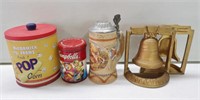 Tins, Stein, Bookends