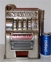 Reno Nevade Mini Slot Machine Bank Toy Metal