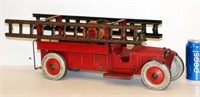 1928 Structo Fire Truck Hook & Ladder Steel