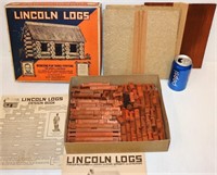 1920's Lincoln Logs Triple Set in Original Box