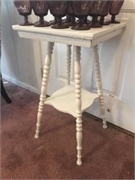 PAINTED ANTIQUE BOBBIN LEG TABLE