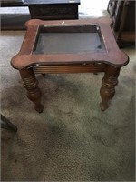 GLASS TOP END TABLE