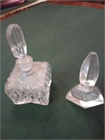 BEAUTIFUL VINTAGE PERFUME BOTTLE3"x6"AND 3"x4 1/2"
