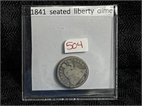 1841 SEATED DIME