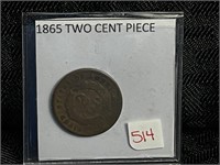 1865 TWO CENT PIECE