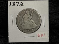 1872 SEATED HALF DOLLAR