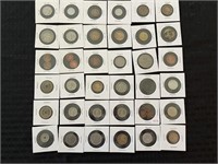 LARGE LOT OF FOREIGN COINS & MORE