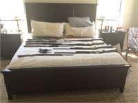 King Size Bed - HB, FB, Rails & Mattress