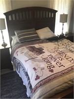 Queen Size Bed - HB, FB, Rails & Mattress