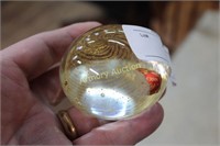 MURANO GOLD DECORATED PAPERWEIGHT