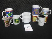 8-coffee cups & 1 pitcher