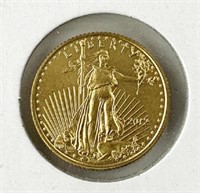 1/10 Ounce $5 U.S. Gold Eagle Coin.