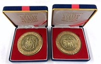 Pr. of Bronze Medals Marine Corps Medallions.