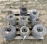 Pallet of Fencing Wire, Barbed and Smooth