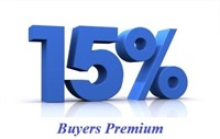 15% Buyers Premuium Applies to all purchases