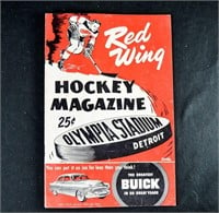 1954 DETROIT RED WINGS GAME PROGRAM Black Hawks