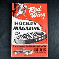 1954 DETROIT RED WINGS GAME PROGRAM Rangers