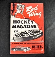 1954 DETROIT RED WINGS GAME PROGRAM Maple Leafs