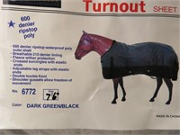 76IN TURNOUT SHEET COLOR GREEN