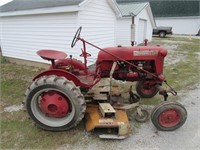 I.H. Farmall Cub tractor w/mower