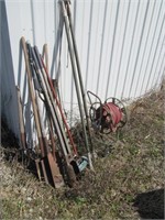 all yard tools & hose w/reel