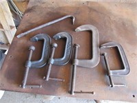 4-c clamps & pry bar