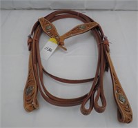 BROWBAND BRIDLE W SILVER INLAY & CONCOS 24821