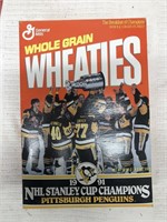 Pittsburgh penguins Wheaties box 1991