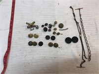 Vintage army, navy & other buttons