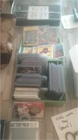 Large group of baseball cards in protective