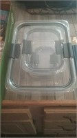 Pair of new clean clear storage containers