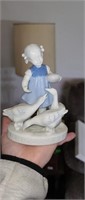 West German Blue and White Porcelain Figurine