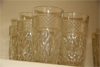 Six water glasses