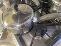 Stainless steel saucepan w/ lid