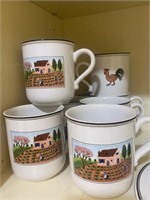 Set of 8 Villeroy & Boch coffee mugs