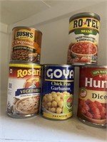 Lot of canned food