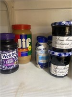 Lot of jelly, other pantry food