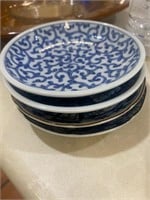 Set of 4 painted finger bowls/trinket dishes