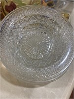 Set of 4 cut glass bowls