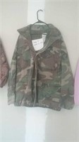 Made in USA large green and brown camo coat