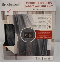 BLUE/GREY HEATED THROW - BROOKSTONE - 50 X 60"